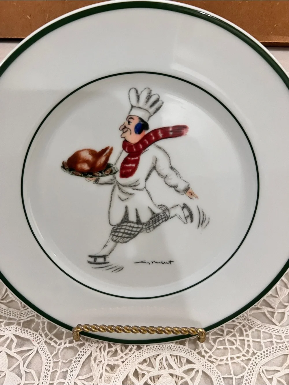 Williams Sonoma Guy Buffet Skating Chefs Set of 2